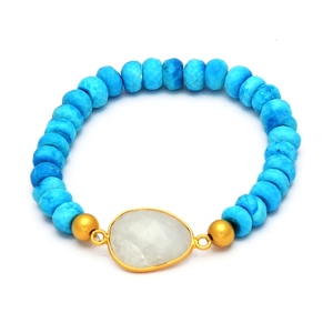 Bracelet coussin Labradorite unisexe en argent sterling avec perles Labradorite pour fêtes, mariages et cadeaux - Product Image 4