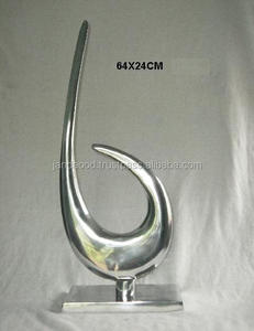 Sculptures métalliques avec finition miroir, fabriquées en aluminium moulé, décoration intérieure, sculptures abstraites en métal - Product Image 3