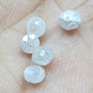 ประกายหลวมสีขาว Faceted เพชรสำหรับสร้อยคอ,2มม.ขนาดเพชรสีขาวลูกปัด