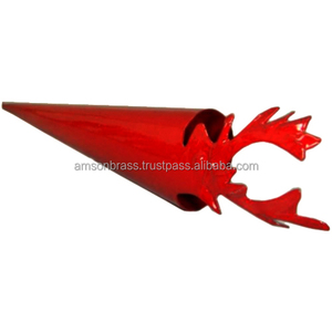 กรวยแขวนผนังสำหรับตกแต่งบ้านกรวยดอกไม้โลหะสีขาว - Product Image 2