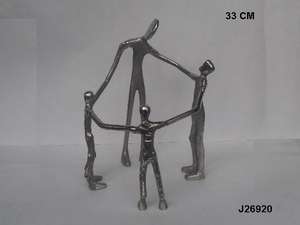 รูปปั้นอะลูมิเนียมคุณภาพสูง ท่าทางการเต้นรำ เคลือบด้วยผง สำหรับตกแต่งบ้าน งานประติมากรรมโลหะสำหรับตกแต่งบ้าน - Product Image 3