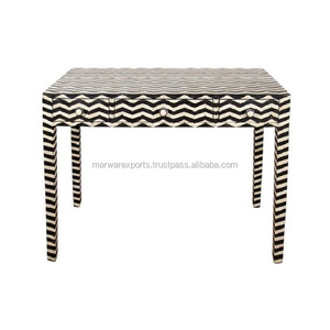 Table console de luxe en incrustation d'os faite à la main style traditionnel pour chambre et salon meubles fantaisie en incrustation artisanale - Product Image 1