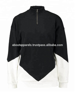 Nueva sudadera con cremallera de bloque de color personalizada de alta calidad, sudadera de algodón suave para mujer sudaderas con cremallera personalizadas para invierno - Product Image 5