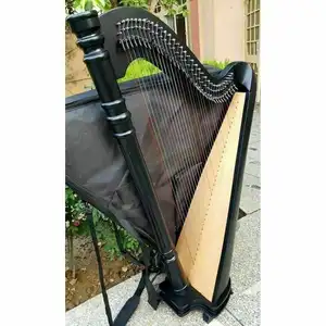 34 cordas alavanca harp preto