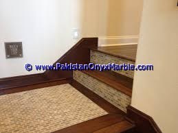 Carreaux de mosaïque d'intérieur au design moderne contremarches en marbre de haute qualité marches d'escalier belle qualité pour la décoration de bureau à domicile en pierre naturelle - Product Image 5
