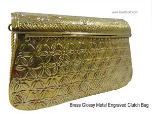 Bolso de mano tallado a mano para mujer, Pochette Vintage de metal y latón, hecho a mano, para fiesta - Product Image 4