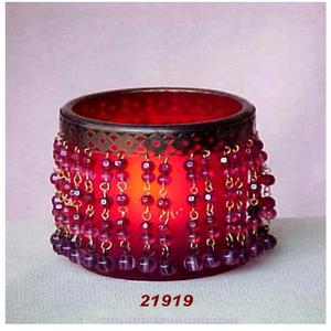 Beads Metal & Glass Hanging <b>Tealight</b> Decorative for Home Garden & Living Room - Product Image 1