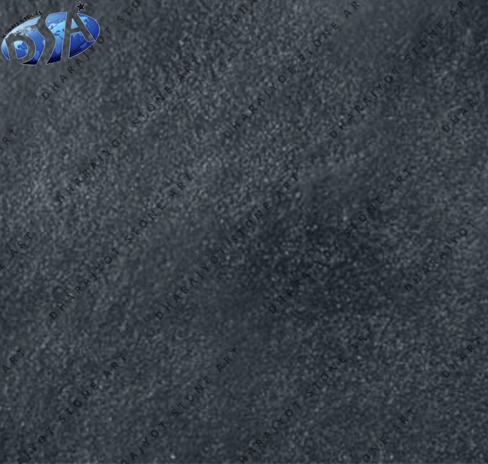 Черный полированный Декор известняк