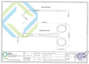 Pinza de toalla manual de acero inoxidable Backhaus, base de instrumentos quirúrgicos - Product Image 2