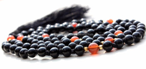 โยคะมาลาลูกปัดอัญมณีสีดำนิล108ลูกปัดมาลาสร้อยคอแฮนด์เมดเครื่องประดับอัญมณีสร้อยคอของขวัญ - Product Image 6