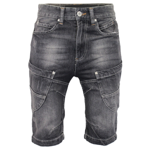 กางเกงขาสั้นผ้ายีนส์คาร์โก้ของผู้ชายกางเกงขาสั้นผ้าฝ้าย100% เป็นมิตรกับสิ่งแวดล้อมดีไซน์แบบไม่มีรอยขาด - Product Image 1