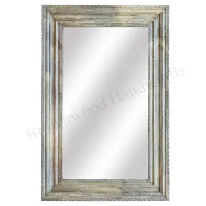 Elegant Design Vintage Look Handmade Rectangular Mango Wood Dressing Mirror Frame Wood Carved Designed Mirror Frame For Decor