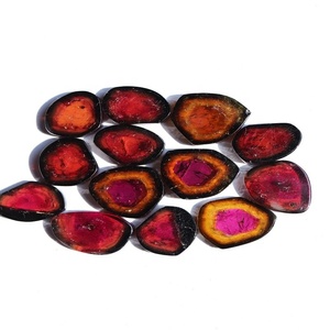 High Quality AAAAA Natural Loose Gemstone Watermelon <b>Tourmaline</b> Slice IGI Certified Pink 100% Authentic No Treatments - Product Image 4