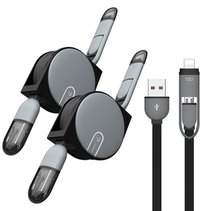Chine Fabricant 1 <span class=keywords><strong>M</strong></span> Télescopique Mini <span class=keywords><strong>2</strong></span> en 1 USB Câble Pour <span class=keywords><strong>Apple</strong></span> Android - Product Image 6