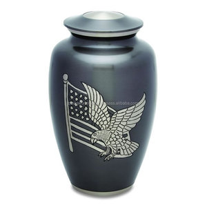 <b>Large</b> Blue Brassworld India Cremation <b>Urn</b> for Ashes Premium Funeral Supplies - Product Image 2