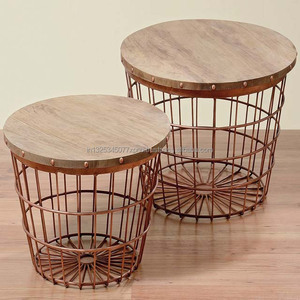 Mesa de centro superior con bandeja de madera - Product Image 1