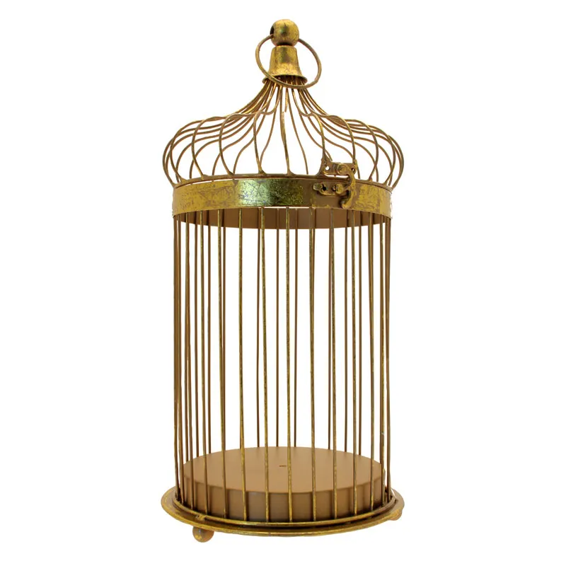 Yeni tasarım sıcak satış metal tel dekoratif kuş kafesleri düğün için