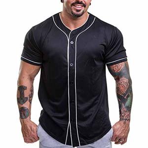 Ropa deportiva de manga corta de diseño personalizado OEM, ropa de béisbol y sóftbol, camisetas de poliéster transpirables de secado rápido para adultos, ajustadas - Product Image 2