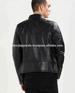 Nouvelles conceptions 2026, mode OEM, vestes en cuir d'agneau respirantes pour hommes, fermeture éclair, pas cher, moto - Product Image 4