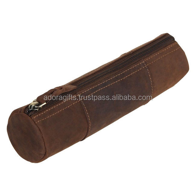 PU Leather Stationery Pencil Pen Case Art Pouch Office