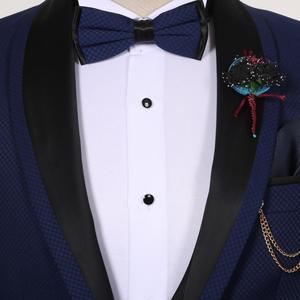 Venta al por mayor de viscosa y tela de poliéster de calidad de diseñador de hombres de negocios traje profesional de calidad turca de primera clase - Product Image 3