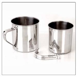 Vaso desmontable de acero inoxidable con tapa extraíble Taza de metal - Product Image 1