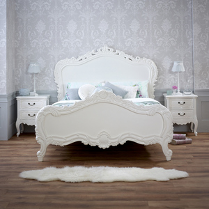 Muebles de Dormitorio Estilo Francés, Cama Clásica Antigua de Indonesia, Cama Vintage de Jepara, Estilo Europeo - Product Image 3