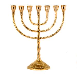 Portavelas de Menorah irrompible personalizable, candelabro de Metal hecho a mano, alto estándar, acepta envases de formas personalizadas - Product Image 1