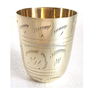 Tazas de Té Redondas Pequeñas de Vidrio Árabe, Vidrio de Latón, Vidrio para Leche - Product Image 1