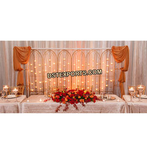 เทียนงานแต่งสไตล์ Frizzy ด้านหลังกำแพงวิบวับวิบวับเป็นภาษาอังกฤษเทียนติดผนังฉากหลังของตกแต่งเวทีตะวันตก USA - Product Image 1