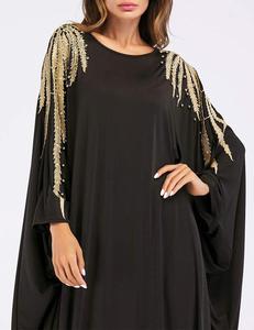 Robes Abaya Musulmanes Casual en Laine sur Mesure Automne Printemps Dubaï Kimono Kaftan Jalbab Technologie de Pointe Ajm - Product Image 5