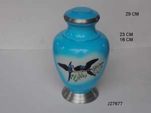 Urna Funeraria de Latón Fundido Pintada en un Solo Tono de Alta Calidad, También Disponible en Aluminio, Recipientes para Urnas de Mascotas a Precio de Mayoreo - Product Image 6