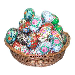 Colorful assorted hand painted custom easter eggs for easter decoration