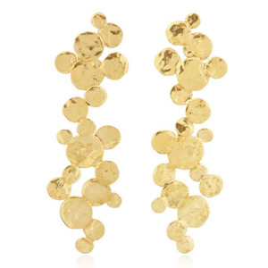 Pendientes de tuerca geométricos chapados en oro a la moda para mujer, joyería de latón minimalista para bodas, fiestas, regalos, compromisos - Product Image 1