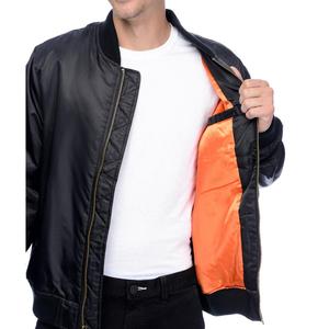 Venta al por mayor por encargo cuello redondo chaqueta de bombardero de los hombres temporada de invierno con cremallera completa ropa de moda con servicio OEM disponible - Product Image 3