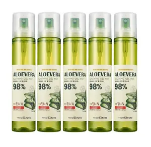 Aloevera 98% 舒缓喷雾120毫升 * 5，从自然、身体和面部护理，保湿