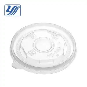 12oz 101mm Plastic PP Flat <b>Lid</b> Bottle Stopper for Paper Soup Cup - Product Image 1