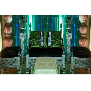 Mehandi-muebles de escenario de plata, conjunto de muebles de boda paquistaní, musulmán, para boda, Nikah, conjunto de sofá de escenario - Product Image 1