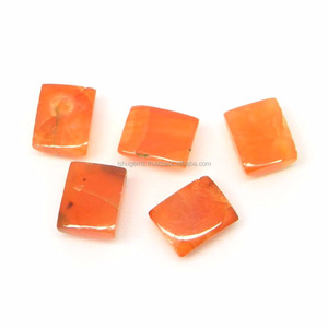 หินคาร์เนเลี่ยนธรรมชาติทรงแปดเหลี่ยม10x8มม. อัญมณีทรงหลวมสีส้ม3.8กะรัตสำหรับเป็นเครื่องประดับ - Product Image 2