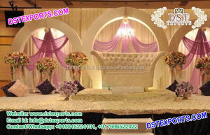Décoration de scène de mur arrière de mariage haut de gamme dernière réception de mariage cadres de toile de fond de scène panneaux décorations de mariage - Product Image 6
