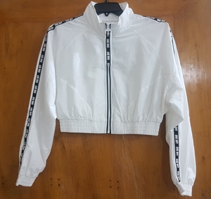 Branded Label Women's Winter Trendy Fashion Bomber Jacket with <b>Mixed</b> Material Sizes S-XL Short Sleeves for Adults - Product Image 1