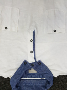 Polo de marca original para hombre en algodón con cuello de color sólido en contraste para la temporada de primavera, ropa de tamaño adulto disponible en stock - Product Image 3