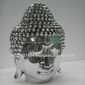 Escultura de Cabeza de Buda en Aluminio - Product Image 2