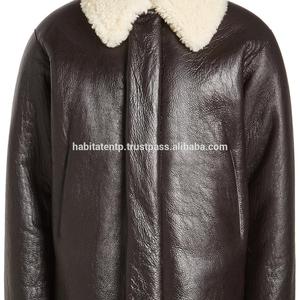 Chaqueta de cuero Bomber personalizada para hombre - Product Image 5