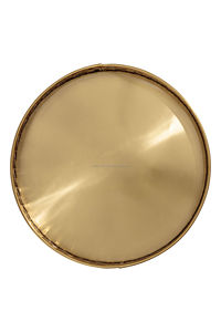 Plateau rond en cuivre avec plateau de service indien fabriqué à la main de haute qualité pour les événements de jardin Affichage de serveurs incroyables - Product Image 2