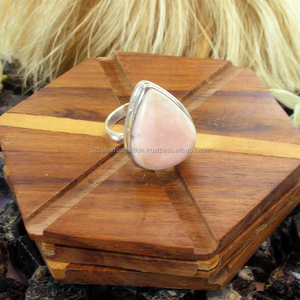 Diseñador en forma de pera, Plata de Ley 925, Natural Rodocrosita, 100% piedras preciosas genuinas, anillos Unisex personalizados, joyería fina de piedra natal - Product Image 2