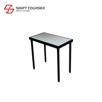 Bois Mdf blanc sac à main tissu stand conception standard de gondole d'affichage de table de nid