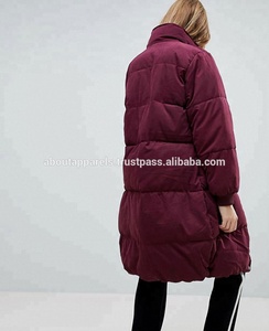 2022 New Arrival USA Women Plus Size Student Loose Thick Winter Long Parka Quilted Down Coat with Stripe - Product Image 2
