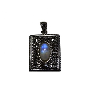 Mode 925 Sterling Silver Gemstone Pendentif Collier Élégant Charme Bijoux De Fournisseur De Confiance - Product Image 1