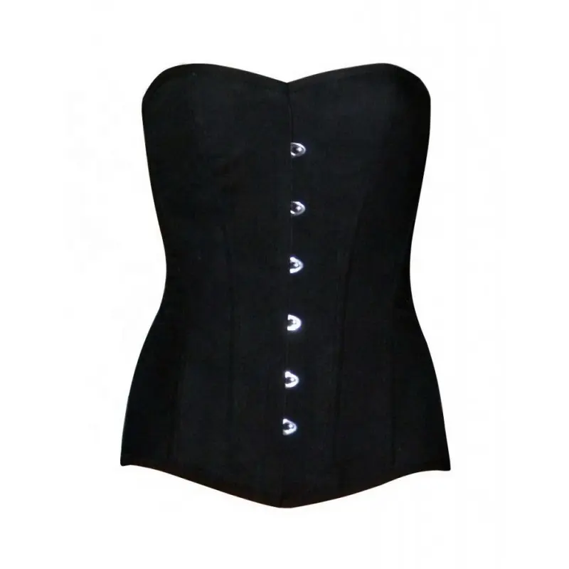 COSH CORSET Overbust SteelBoned Espartilho Bustier Preto Veludo Corpo Shaper Cintura Emagrecimento Ajustável Tightlacing Casual Wear Espartilho